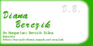 diana berczik business card